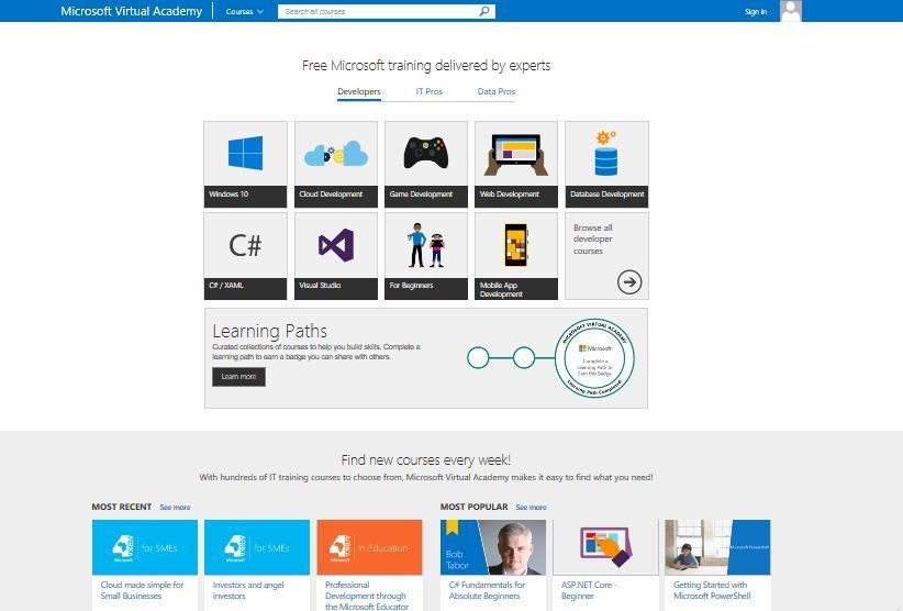 Microsoft Virtual Academy - Website bổ ích